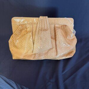 Vintage 70-80'snYellow Reptile Snakeskin Clutch with optional strap by J. Renee